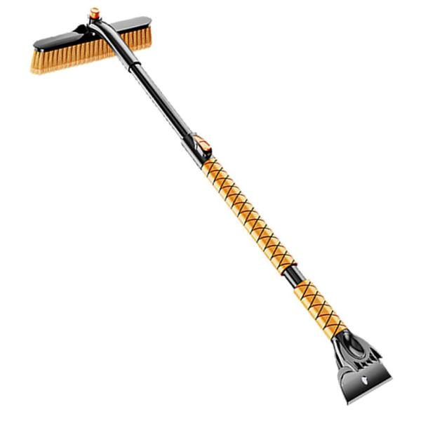 除雪 スクレーパー スノーブラシ 屋根 車 アイス 360度回転ヘッド 長さ調整 除雪 解氷 霜取り...