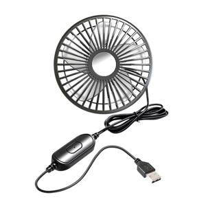 2個セット 車扇風機 ヘッドレスト 両面 2WAY 車載扇風機 小型 USB ファン 12/24V対応 フレキシブル KUROREDSEN