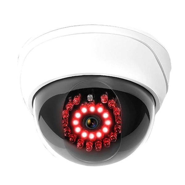 2個セット ドーム型 ダミーカメラ 室内用 屋外用 防犯カメラ 明るさセンサー 自動点滅 LED28...