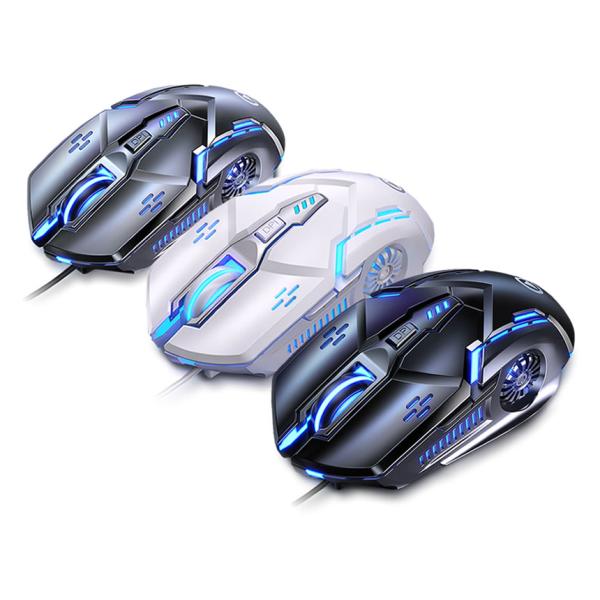 ゲーミングマウス 有線 高精度DPI切替 LEDライト搭載 多ボタン 6機能 人間工学設計 PC用 ...