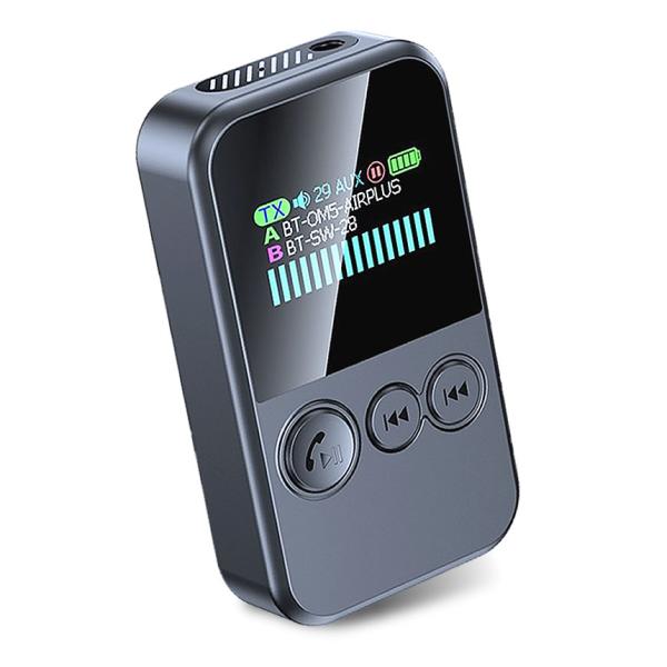 2個セット Bluetooth 5.4 トランスミッター レシーバー 送受信両対応 LEDディスプレ...