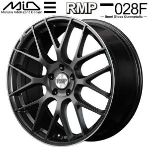 MID RMP 028F ホイール4本 セミグロスガンメタ/リムエッジDC/ロゴマシニング 7.0J-18inch 5H/PCD114.3 inset+48｜nextsportsys2