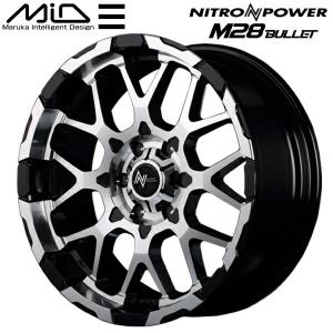 MID ナイトロパワー M28 BULLET ホイール4本 ブラック/ミラーカット 6.5J-17inch 6H/PCD139.7 inset+48｜nextsportsys2