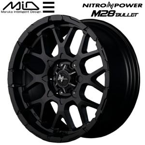 MID ナイトロパワー M28 BULLET ホイール4本 セミグロスブラック/マシニング 6.5J-16inch 6H/PCD139.7 inset+48｜nextsportsys2