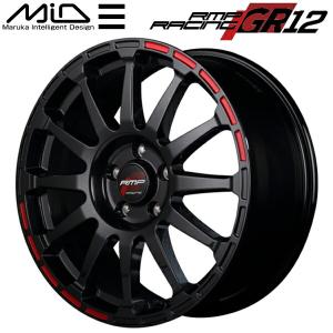 MID RMP RACING GR12 ホイール1本 クリスタルブラック/ストロボレッド 7.0J-17inch 4H/PCD100 inset+45｜nextsportsys2