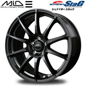 MID シュナイダー StaG ホイール4本 ストロングガンメタ 5.5J-15inch 4H/PCD100 inset+45｜nextsportsys2