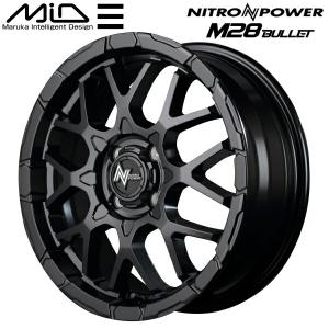 MID ナイトロパワー M28 BULLET KC ホイール1本 セミグロスブラック 5.0-15 4/100+48｜nextsportsys3