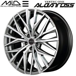 MID VERTEC ONE ALBATROSS ホイール1本 ハイパーシルバーポリッシュ 7.0J-18インチ 5穴/PCD114.3 インセット+48｜nextsportsys4