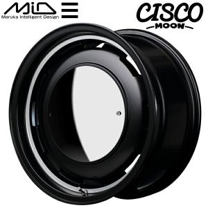 MID ガルシア CISCO MOON ホイール1本 セミグロスブラック/リムヴァーレイポリッシュ 6.0J-16inch 5H/139.7 inset-5｜nextsportsys5