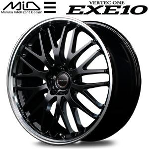 MID VERTEC ONE EXE10 ホイール4本 グロッシーブラック/リムポリッシュ 8.0J-18インチ 5穴/PCD114.3 インセット+42｜nextsportsys