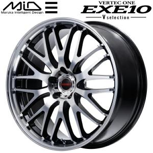 MID VERTEC ONE EXE10 V Selection ホイール4本 ブラック/ミラーカット 7.0J-17インチ 5穴/PCD114.3 インセット+40｜nextsportsys