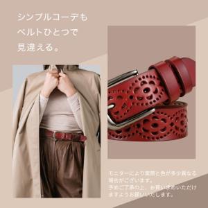 ベルト レディース レザーベルト 本革 女性用...の詳細画像3