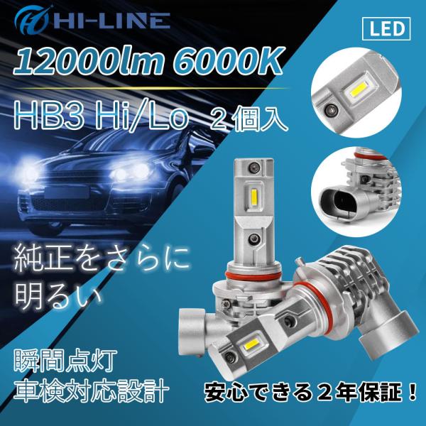 LED ヘッドライト トヨタ プリウスα ZVW4# HB3 車検対応 高輝度 爆光 ファンレス 一...