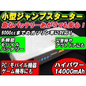 手のひらサイズ!ジャンプスターター＆モバイルバッテリー14000mAh