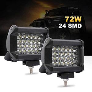 zmart 4インチ 72W 24SMD 車 LED ライト トラック フォグランプ オフロード SUV ボート 作業ライト バー12V 24V ライトバ