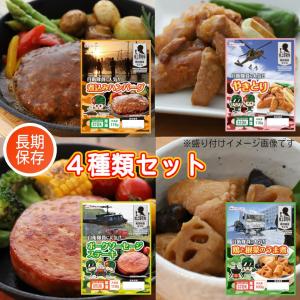 日本ハム 陸上自衛隊戦闘糧食モデル 4種セット  戦闘食 戦闘食料 戦闘糧食 ミリメシ ミリ飯 保存食 非常食  野戦食 戦用糧食｜nextwind