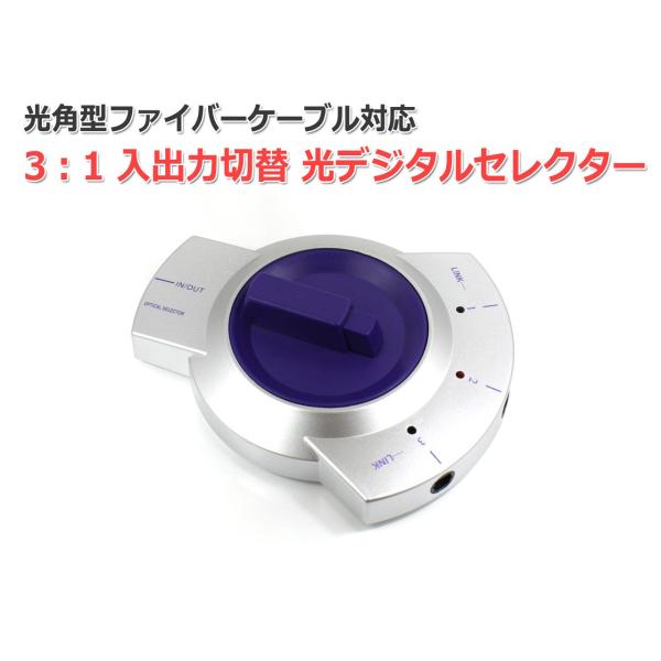 光デジタルセレクター 光角型ファイバーケーブル対応 3:1入出力切替
