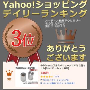 Φ10mm☆アルミボリュームツマミ 2個セット...の詳細画像1
