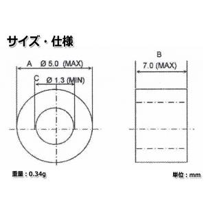 Φ5mm×7mm ファインメットビーズ5個セッ...の詳細画像1