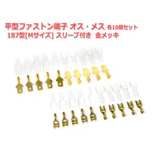 平型 187型[Mサイズ]ファストン端子オス-メス各10個セット