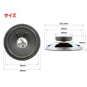 フルレンジスピーカーユニット3.5インチ(92...の詳細画像1