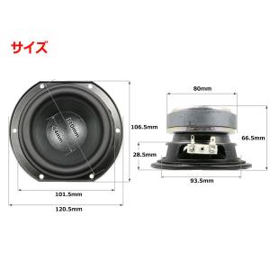 高出力・ウーハーユニット 4インチ(93.5m...の詳細画像1
