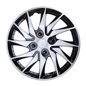 VORCOOL ホイールキャップ ホイールカバー 14インチ タイヤキャップ 車 汎用 1枚 シルバーブラック