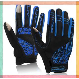 F-TUBAME* 手袋 防寒 グローブ サイクルグローブ 3D 立体 自転車グローブ サイクリンググローブ 衝撃吸収パット スマホ対応 手袋 防水 防寒 手袋 タッチパネル手