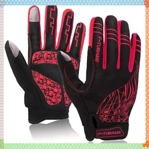 F-TUBAME* 手袋 防寒 グローブ サイクルグローブ 3D 立体 自転車グローブ サイクリンググローブ 衝撃吸収パット スマホ対応 手袋 防水 防寒 手袋 タッチパネル手