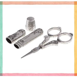 裁縫 手芸用 ハサミ ヴィンテージ 縫製キット ハサミ シンブル 針ケース DIY 縫製ツール