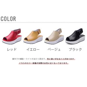 サンダル レディース 厚底 ヒール オープント...の詳細画像1