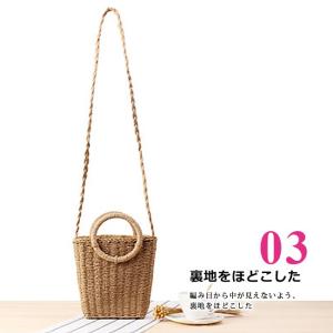 カゴバッグ レディース ハンドバッグ ショルダ...の詳細画像4