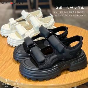 スポーツサンダル レディース 厚底 サンダル ビ...の商品画像