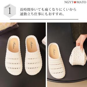 ミュールパンプス かかとなし ミュールサンダル...の詳細画像3