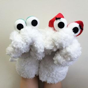 エントリーでP10倍！ パクパクさんとパクこさん　ハンドパペット