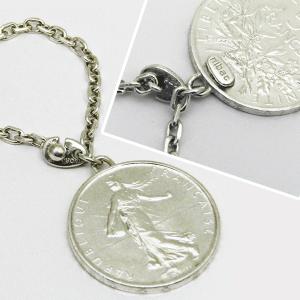 ルノー トゥインゴ専用 フランス銀貨キーホルダ...の詳細画像5