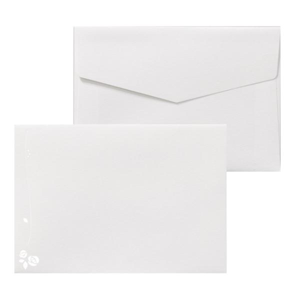 マルアイ　プリマージュ　ばら　ホワイト　洋２　封筒　手作り用　PM-ヨ202