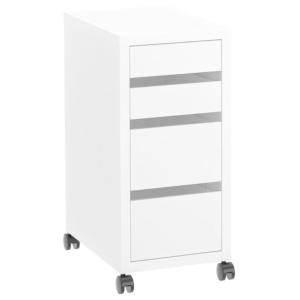 IKEA Alex アレクス　 ホワイト 6段チェスト キャスター付き ALEX アレクス 収納ユニット キャスター付, ホワイト/ブラック, 36x76