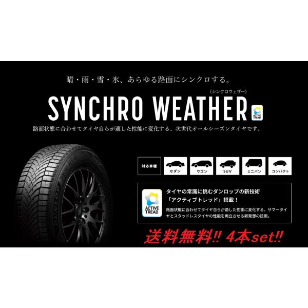 205/60R16 96H XL ダンロップ 次世代オールシーズンタイヤ SYNCHRO WEATH...