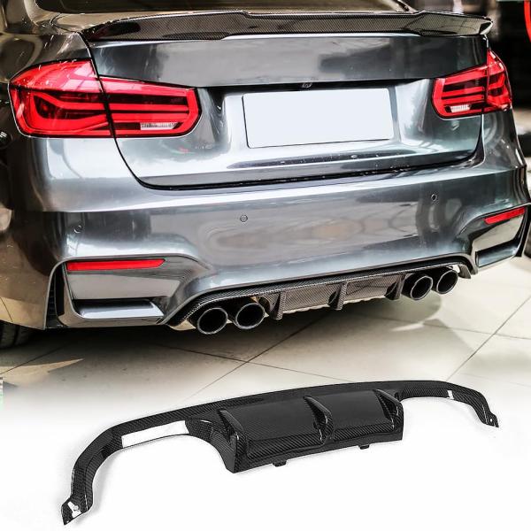 【並行輸入品】For BMW M3 用 リアリップ カーボン製 リアリップディフューザー リアアンダ...