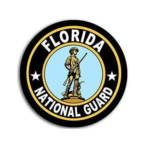 【並行輸入品】JR Studio 4 x 4インチ 円形 フロリダ州 国防 シールステッカー (ロゴ...
