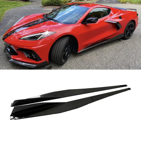 【並行輸入品】 CHIESMA for C8 Corvette Side Skirt Fit for...