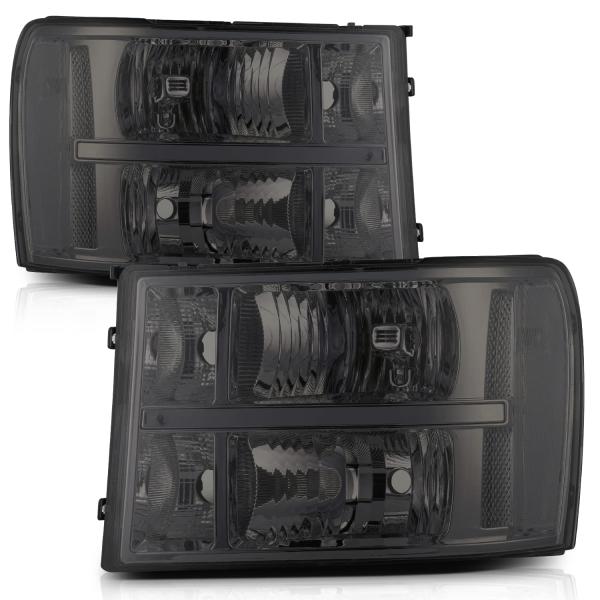 【並行輸入品】M AUTO 左+右ヘッドライトアセンブリ 07 13 GMC Sierra 1500...