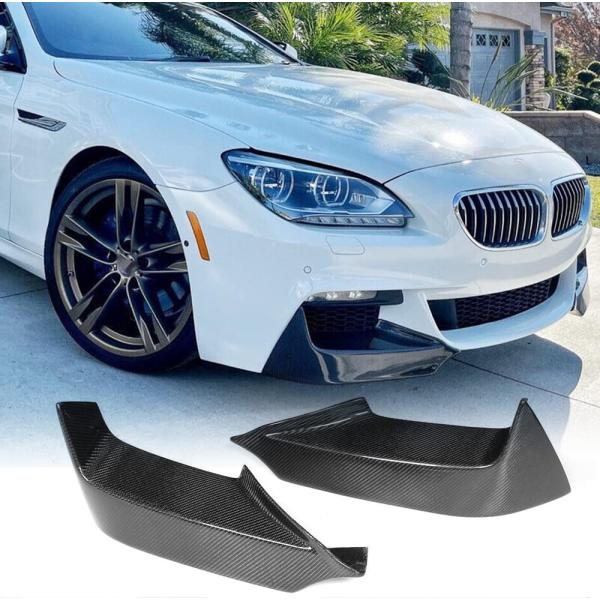 【並行輸入品】F06 カーボンファイバー フロントバンパースプリッター BMW 6シリーズ F06 ...