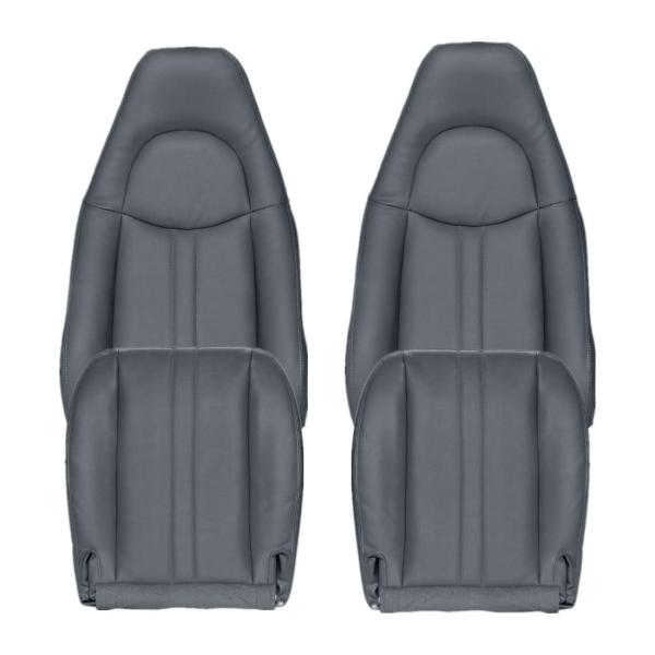 【並行輸入品】GXARTS 運転席と助手席側下部交換用レザーシートカバーとトップリーンバックダークグ...