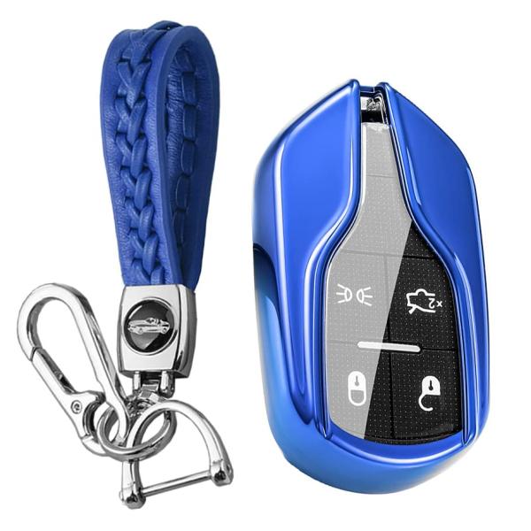【並行輸入品】 KUNIO Car Key Case Fits Maserati Ghibli Le...