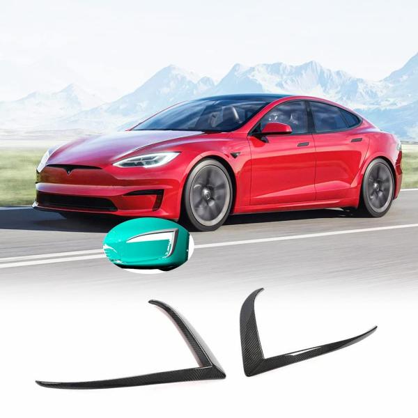 【並行輸入品】 Model S Real Carbon Fiber Front Bumper Ven...
