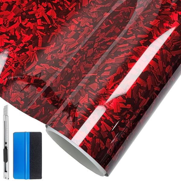 【並行輸入品】LZLRUN フォージドグロスカーボンファイバーブラックビニールラップロール エアリリ...