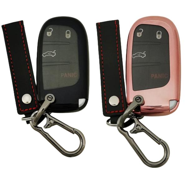 【並行輸入品】UOKEY TPU スマートフルキーフォブカバーケース ダッジ・デュランゴ 充電器 チ...