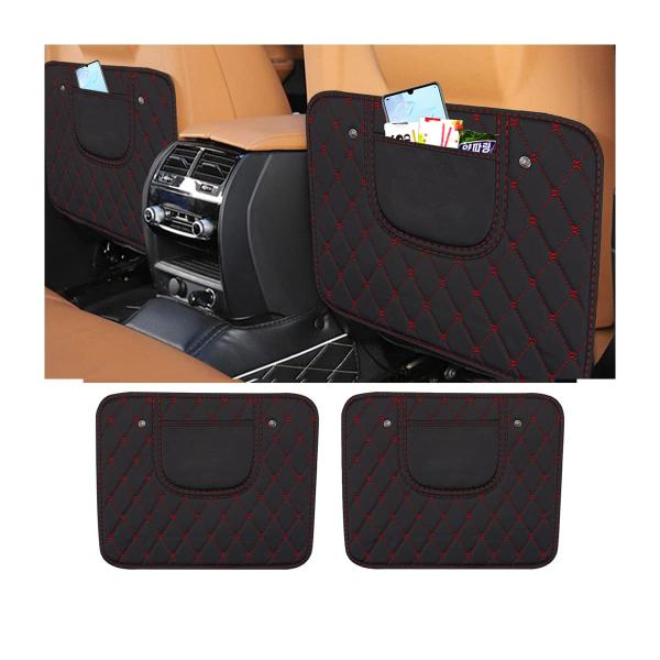 【並行輸入品】zipelo 車用キックマット 2個 PVCバックシートプロテクターカバーパッド 収納...